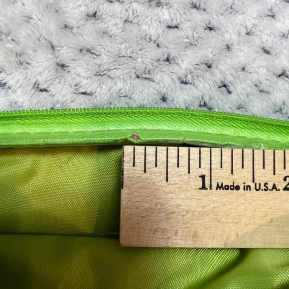 Once Upon A Rose Cosmetic Zip Closure Pouch Set Of 3 Pink Green Polka Dot Bags - Picture 11 of 11